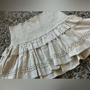 Spell & The Gypsy Collective Lola Ruched Smocked Ruffle Mini Skirt